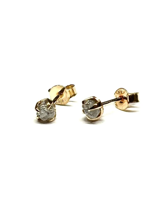 Kolczyki z surowymi diamentami